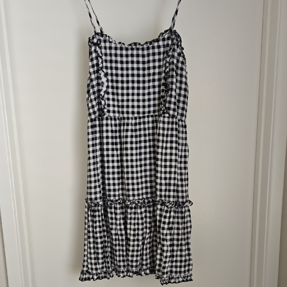 Miami Black and White Checkered Dress